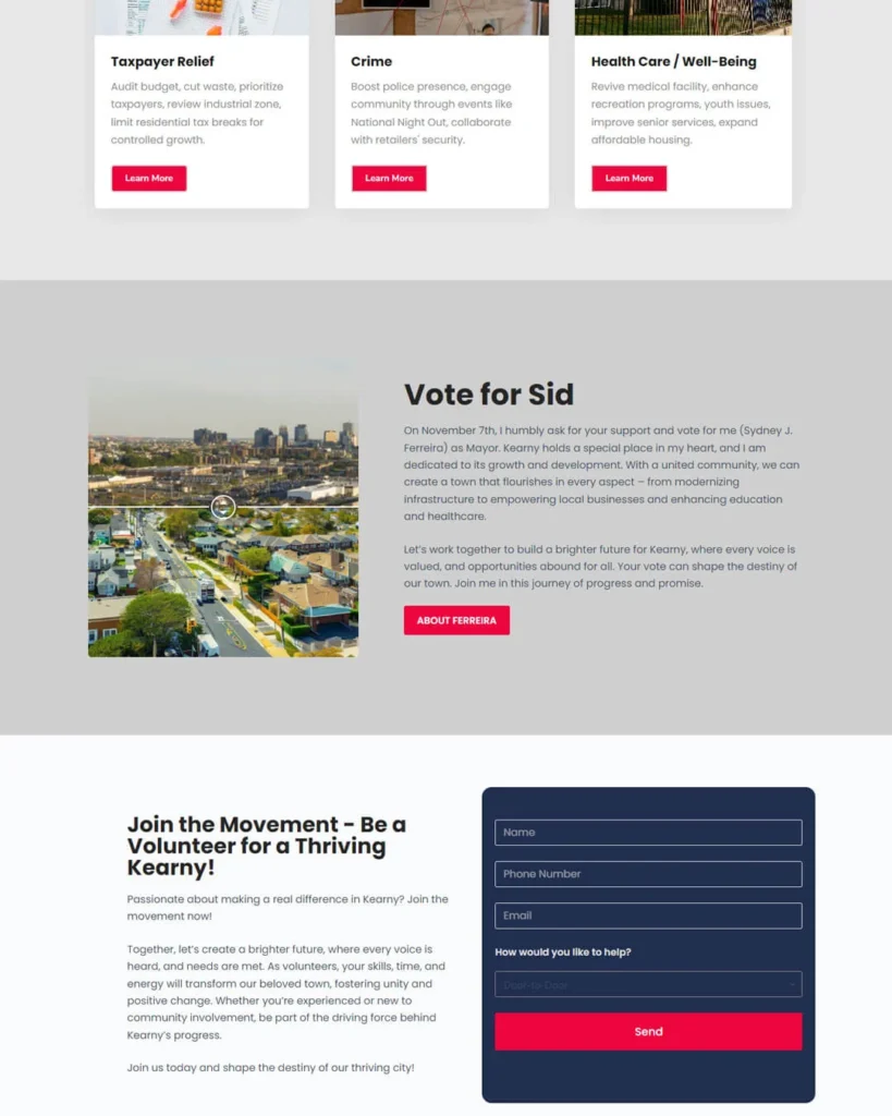 Political Campaign Website By Web Brewery 2