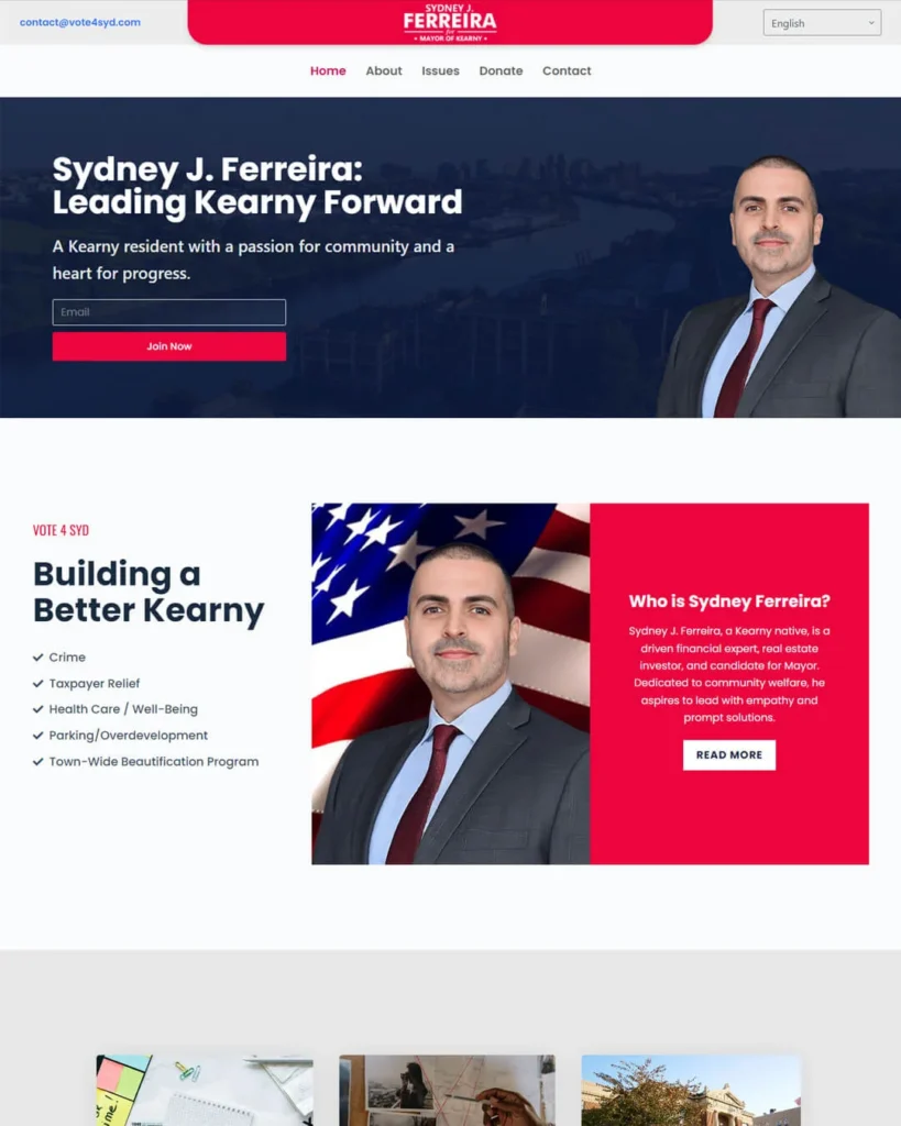 Political Campaign Website By Web Brewery