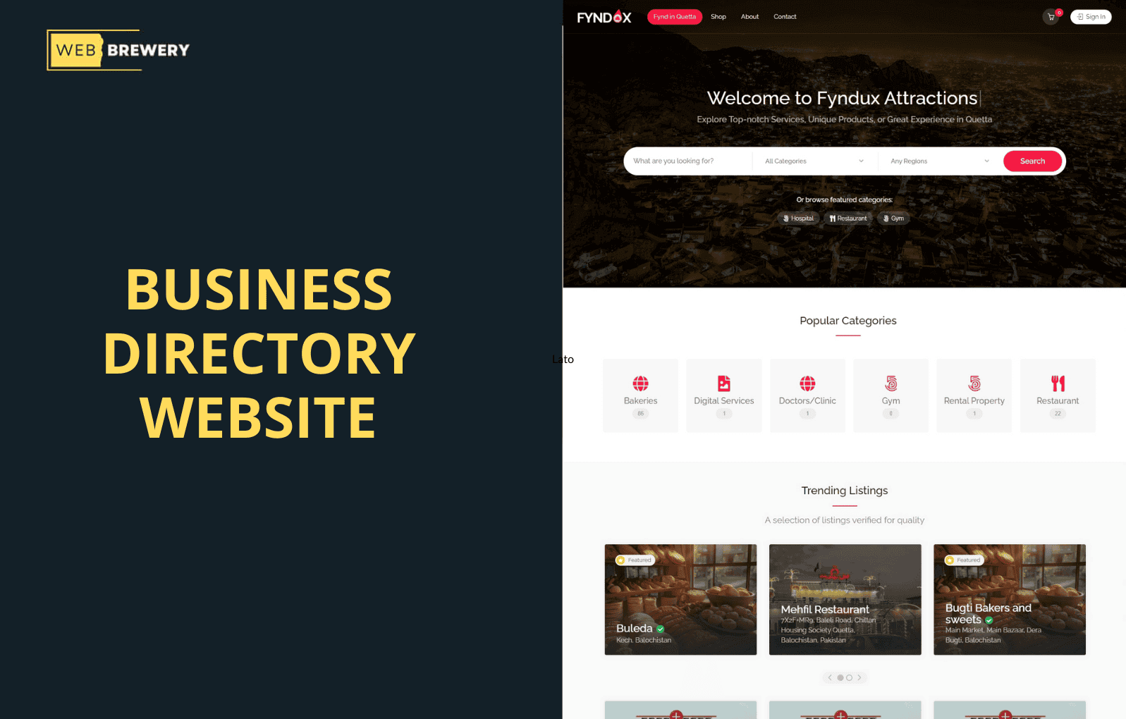 Business Directory Website